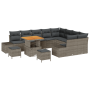 Juego de Sofá de Jardín de 12 Piezas con Cojines Gris Polirratán Acacia by , Outdoor sofas - Ref: Foro24-3362823, Price: 809,...