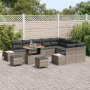 Juego de Sofás de Jardín de 12 Piezas con Cojines Gris Poliratán Acacia von , Outdoor-Sofas - Ref: Foro24-3362828, Preis: 798...