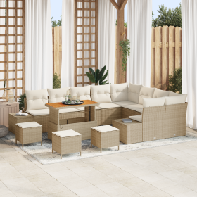 Conjunto de Sofás de Jardín de 13 Piezas con