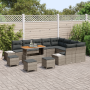 Set de Sofás de Jardín de 13 Piezas con Cojines Gris Poliratán Acacia by , Outdoor sofas - Ref: Foro24-3362833, Price: 850,46...