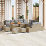 Juego de Sofás de Jardín de 14 Piezas con Cojines Beige Polirratán Acacia by , Outdoor sofas - Ref: Foro24-3362852, Price: 94...