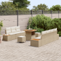 Juego de Sofá de Jardín de 10 Piezas con Cojines Beige Ratán Poliacacia | Foro24.es | Tu tienda online para hogar, jardín y más Foro24.es
