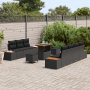 Conjunto de Sofás de Jardín de 10 Piezas con Cojines Rattan Poliéster Negro von , Outdoor-Sofas - Ref: Foro24-3362879, Preis:...