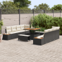 Juego Sofá Jardín 11 Piezas con Cojines Negro Poliratán Acacia von , Outdoor-Sofas - Ref: Foro24-3362895, Preis: 740,31 €, Ra...