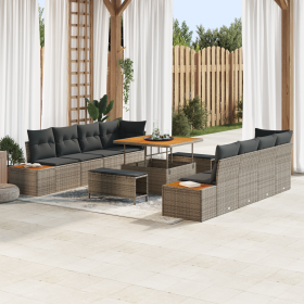 Conjunto de Sofás de Jardín de 11 Piezas con