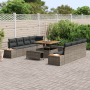 Conjunto de Sofás de Jardín de 11 Piezas con Cojines - Gris Poliratán Acacia von , Outdoor-Sofas - Ref: Foro24-3362898, Preis...