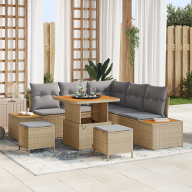 Conjunto de Sofá de Jardín de 8 Piezas con