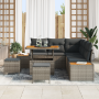 Juego de Sofá de Jardín de 8 Piezas con Cojines Gris Ratán Sintético Acacia by , Outdoor sofas - Ref: Foro24-3362918, Price: ...