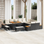 Juego de Sofá de Jardín de 13 Piezas con Cojines Ratán Negro Acacia von , Outdoor-Sofas - Ref: Foro24-3362965, Preis: 852,01 ...