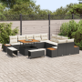 Juego de Sofá de Jardín de 13 Piezas con Cojines Ratán Negro Acacia von , Outdoor-Sofas - Ref: Foro24-3362965, Preis: 852,01 ...