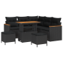 Juego de Sofá de Jardín de 8 Piezas con Cojines Negro Polirratán Acacia by , Outdoor sofas - Ref: Foro24-3363044, Price: 515,...