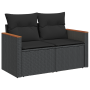 Juego de Sofá de Jardín de 8 Piezas con Cojines Negro Polirratán Acacia by , Outdoor sofas - Ref: Foro24-3363044, Price: 515,...