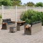 Conjunto de Sofás de Jardín de 8 Piezas con Cojines Gris Ratán Sintético Acacia by , Outdoor sofas - Ref: Foro24-3363123, Pri...