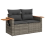Conjunto de Sofás de Jardín de 8 Piezas con Cojines Gris Ratán Sintético Acacia by , Outdoor sofas - Ref: Foro24-3363123, Pri...