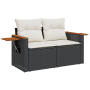 Juego de Sofá de Jardín de 11 Piezas con Cojines Negro Poliratán Acacia by , Outdoor sofas - Ref: Foro24-3363150, Price: 618,...