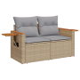 Juego de Sofás de Jardín de 11 Piezas con Almohadas Beige Poliratán Acacia von , Outdoor-Sofas - Ref: Foro24-3363157, Preis: ...