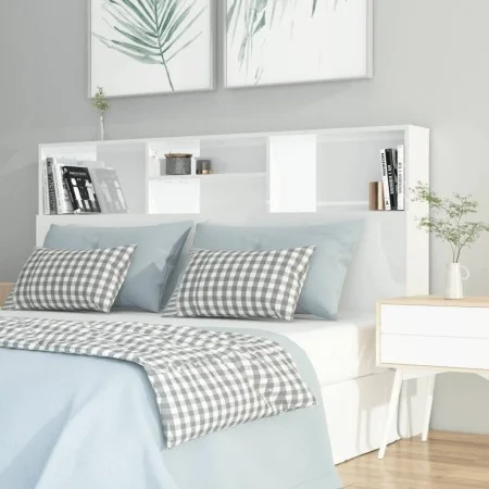 Glänzend weißes Kopfteilmöbel 160x19x103,5 cm von vidaXL, Kopf- und Fußteile - Ref: Foro24-811877, Preis: 72,59 €, Rabatt: %