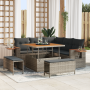Juego de Sofás de Jardín de 8 Piezas con Cojines Gris Poliratán Acacia von , Outdoor-Sofas - Ref: Foro24-3363168, Preis: 597,...