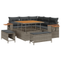 Juego de Sofás de Jardín de 8 Piezas con Cojines Gris Poliratán Acacia von , Outdoor-Sofas - Ref: Foro24-3363168, Preis: 597,...