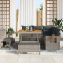 Juego de Sofás de Jardín de 8 Piezas con Cojines Gris Poliratán Acacia von , Outdoor-Sofas - Ref: Foro24-3363168, Preis: 597,...