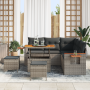 Juego de Sofá de Jardín de 8 Piezas con CojinesRatán Polímero Gris Acacia von , Outdoor-Sofas - Ref: Foro24-3363178, Preis: 4...