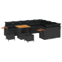 Conjunto de Sofás de Jardín de 12 Piezas con Cojines Poliratán Negro Acacia von , Outdoor-Sofas - Ref: Foro24-3363209, Preis:...