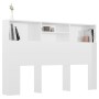 Mueble cabecero blanco brillante 160x19x103,5 cm de vidaXL, Cabeceros y pies de cama - Ref: Foro24-811877, Precio: 76,16 €, D...