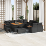 Juego de Sofás de Jardín de 13 Piezas con Cojines Negro Rattan Acacia by , Outdoor sofas - Ref: Foro24-3363224, Price: 953,99...