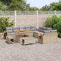 Set de Sofá de Jardín de 13 Piezas con Cojines Beige Poliratán Acacia von , Outdoor-Sofas - Ref: Foro24-3363227, Preis: 919,3...