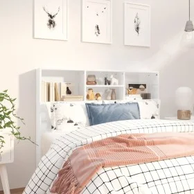 Glänzend weißes Kopfteilmöbel 120x19x103,5 cm von vidaXL, Kopf- und Fußteile - Ref: Foro24-811859, Preis: 63,15 €, Rabatt: %