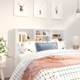 Glänzend weißes Kopfteilmöbel 120x19x103,5 cm von vidaXL, Kopf- und Fußteile - Ref: Foro24-811859, Preis: 63,97 €, Rabatt: %