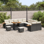 Juego de sofá de jardín de 13 piezas con cojines negro poliratán acacia von , Outdoor-Sofas - Ref: Foro24-3363230, Preis: 779...