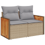 Juego de Sofá de Jardín de 9 Piezas con Cojines en Ratán Poliéster Beige y Acacia von , Outdoor-Sofas - Ref: Foro24-3363262, ...