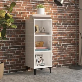 Hochglanzweißes Sperrholz-Sideboard 34,5 x 32,5 x 90 cm von vidaXL, Sideboards - Ref: Foro24-812390, Preis: 39,98 €, Rabatt: %