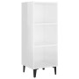 Hochglanzweißes Sperrholz-Sideboard 34,5 x 32,5 x 90 cm von vidaXL, Sideboards - Ref: Foro24-812390, Preis: 40,38 €, Rabatt: %