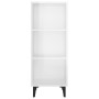Aparador de madera contrachapada blanco brillo 34,5x32,5x90 cm de vidaXL, Aparadores - Ref: Foro24-812390, Precio: 40,32 €, D...