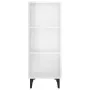 Aparador de madera contrachapada blanco brillo 34,5x32,5x90 cm de vidaXL, Aparadores - Ref: Foro24-812390, Precio: 39,97 €, D...