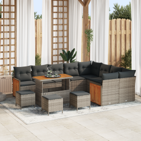 Conjunto de Sofá de Jardín de 13 Piezas con