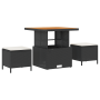 Set de Sofá de Jardín de 13 Piezas con Cojines Negros Poliratán Acacia by , Outdoor sofas - Ref: Foro24-3363360, Price: 837,7...