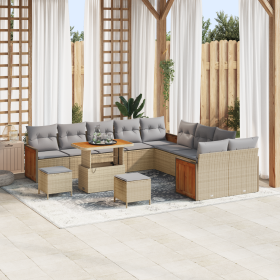 Conjunto de Sofás de Jardín de 13 Piezas con