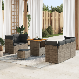 Conjunto de Sofá de Jardín de 8 Piezas con
