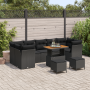 Juego de Sofá de Jardín de 10 piezas con Cojines Negro Poliratán Acacia von , Outdoor-Sofas - Ref: Foro24-3363419, Preis: 642...