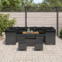 Juego de Sofá de Jardín de 10 piezas con Cojines Negro Poliratán Acacia von , Outdoor-Sofas - Ref: Foro24-3363419, Preis: 642...