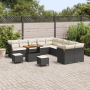 Conjunto de Sofá de Jardín de 13 Piezas con Cojines Negro Poliratán Acacia by , Outdoor sofas - Ref: Foro24-3363495, Price: 8...