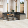 Juego de Sofás de Jardín de 14 Piezas con Cojines Poliratán Gris Acacia von , Outdoor-Sofas - Ref: Foro24-3363503, Preis: 844...