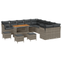 Juego de Sofás de Jardín de 14 Piezas con Cojines Poliratán Gris Acacia von , Outdoor-Sofas - Ref: Foro24-3363503, Preis: 844...