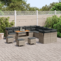 Juego de Sofás de Jardín de 14 Piezas con Cojines Poliratán Gris Acacia von , Outdoor-Sofas - Ref: Foro24-3363503, Preis: 844...