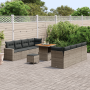 Juego de Sofá de Jardín de 11 Piezas con Cojines en Gris Rattan de Polietileno Acacia by , Outdoor sofas - Ref: Foro24-336353...