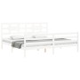 Estructura de cama con cabecero madera maciza blanco 200x200 cm de vidaXL, Camas y somieres - Ref: Foro24-3194462, Precio: 16...
