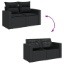 Juego de sofá de jardín de 12 piezas con cojines Poliratán negro Acacia by , Outdoor sofas - Ref: Foro24-3363604, Price: 839,...